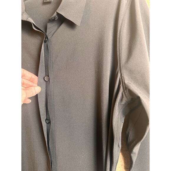 Athleta Urbanite Dress Sz M Black #846038 Travel Casual Comfort Work Momcore Tie - Picture 6 of 16